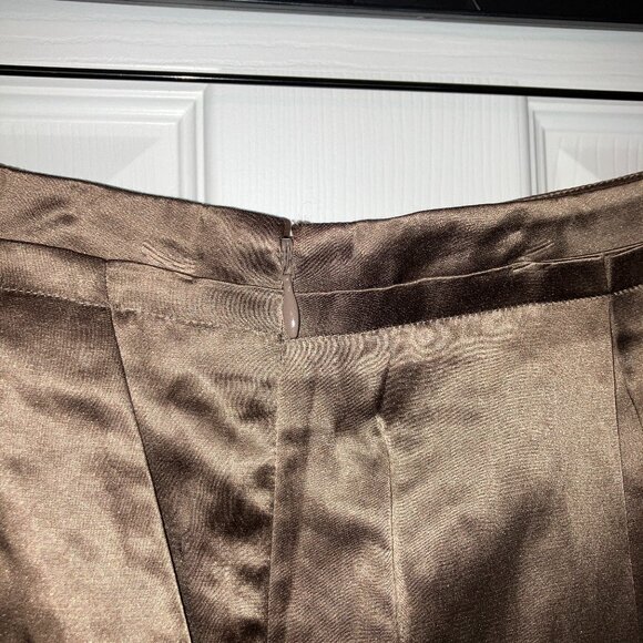 BCBGMaxAzria: NWT brown silk-blend skirt (size 2) - Picture 5 of 10